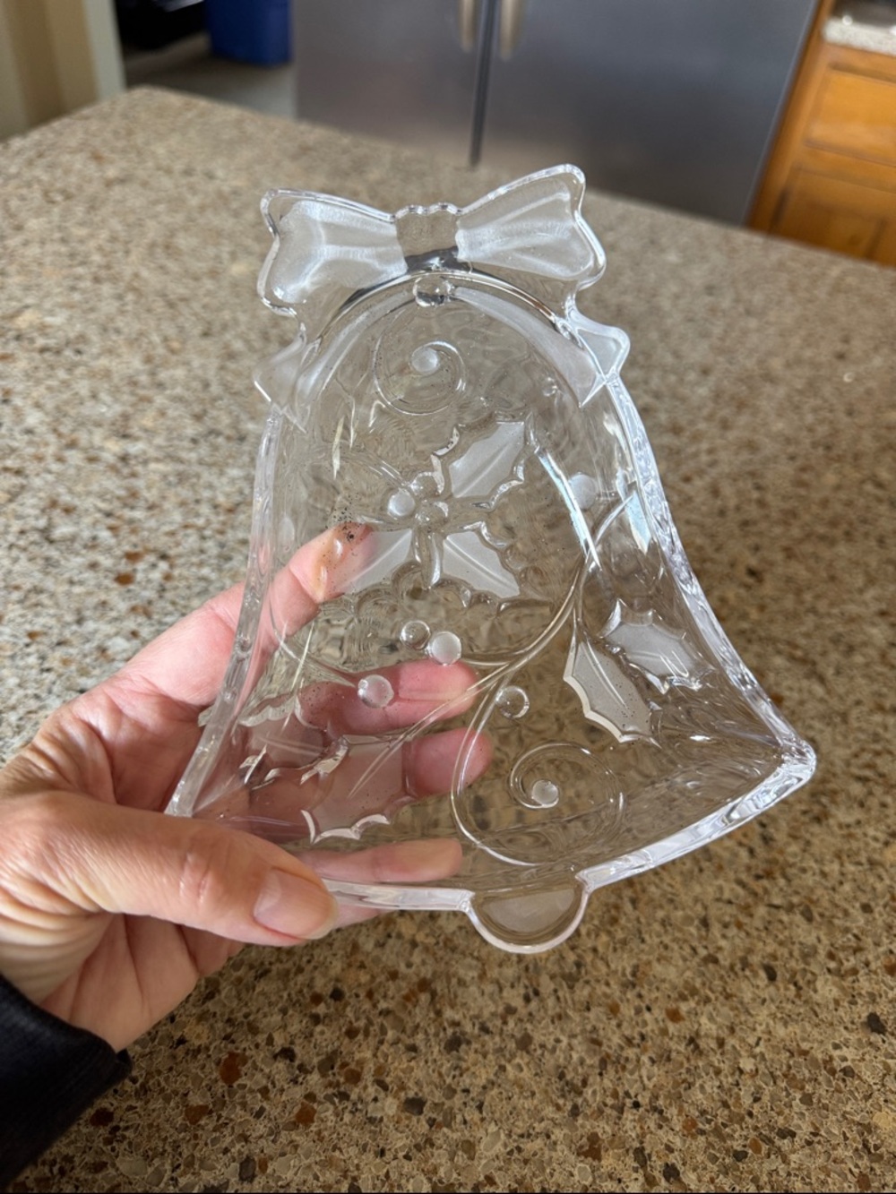 Mikasa Clear Glass Bell Holiday Dish